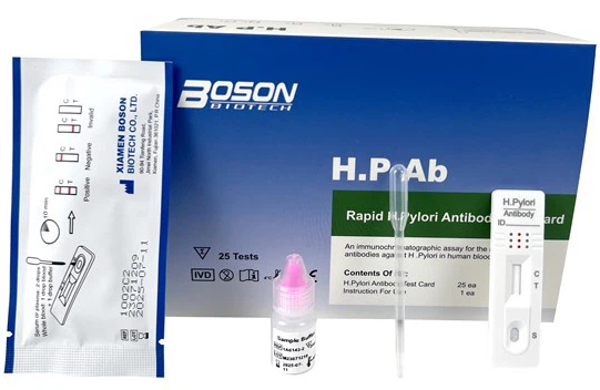 H. PYLORI ANTIBODY TEST STRIPS AND TEST CARD